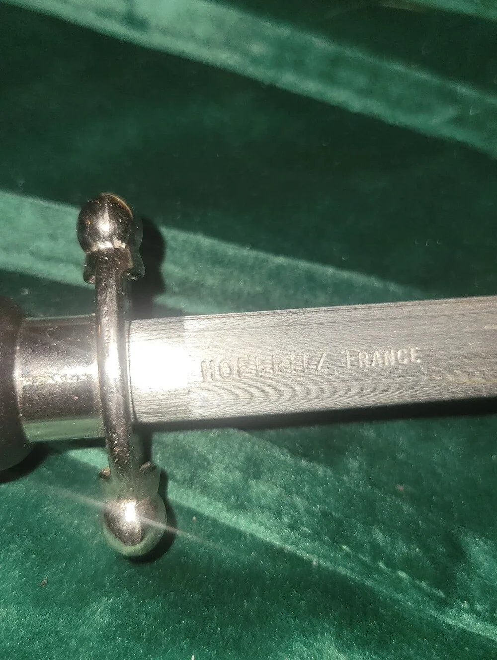 Vtg Sabatier Hoffritz France Knife Sharpening Steel Honing Rod w/ Sleeve